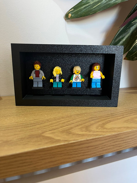 Mini Figure Display Frame. LEGO® Minifigure Frame (4 Figure) | Fun Wall Art | Kids Room Décor | Gift for LEGO® Fans & Collectors