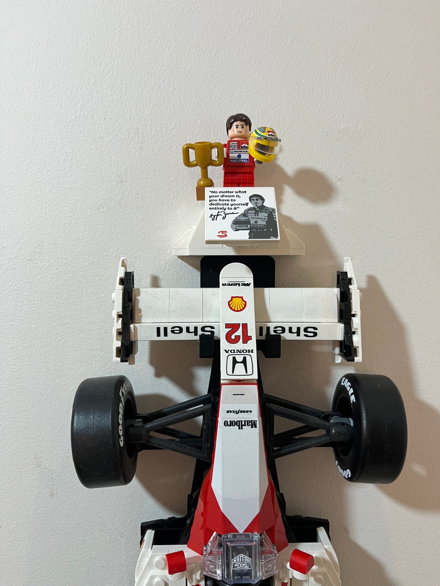 Wall Mount for Lego® McLaren MP4/4 & Ayrton Senna