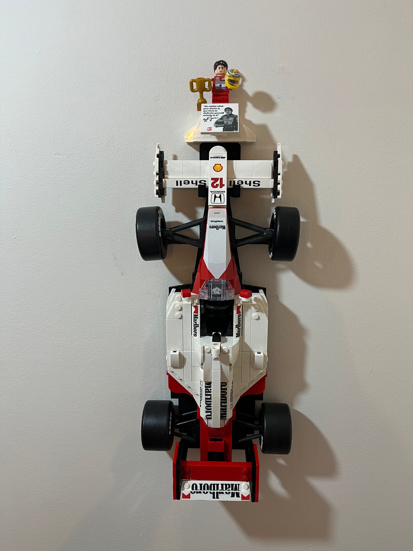 Wall Mount for Lego® McLaren MP4/4 & Ayrton Senna