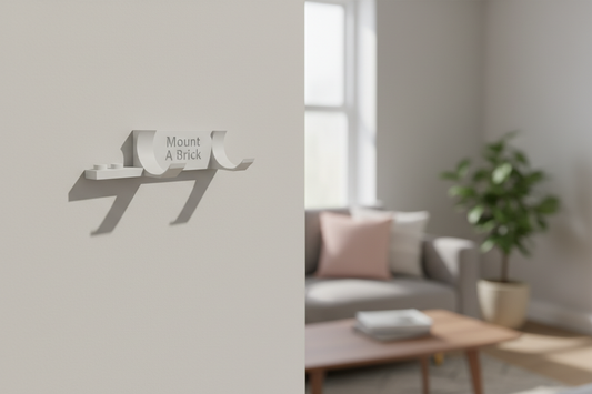 Wall Mount for Lego® Speed Champions - 6 Stud Wide - 2015/2020 - With Mini Figure Stand