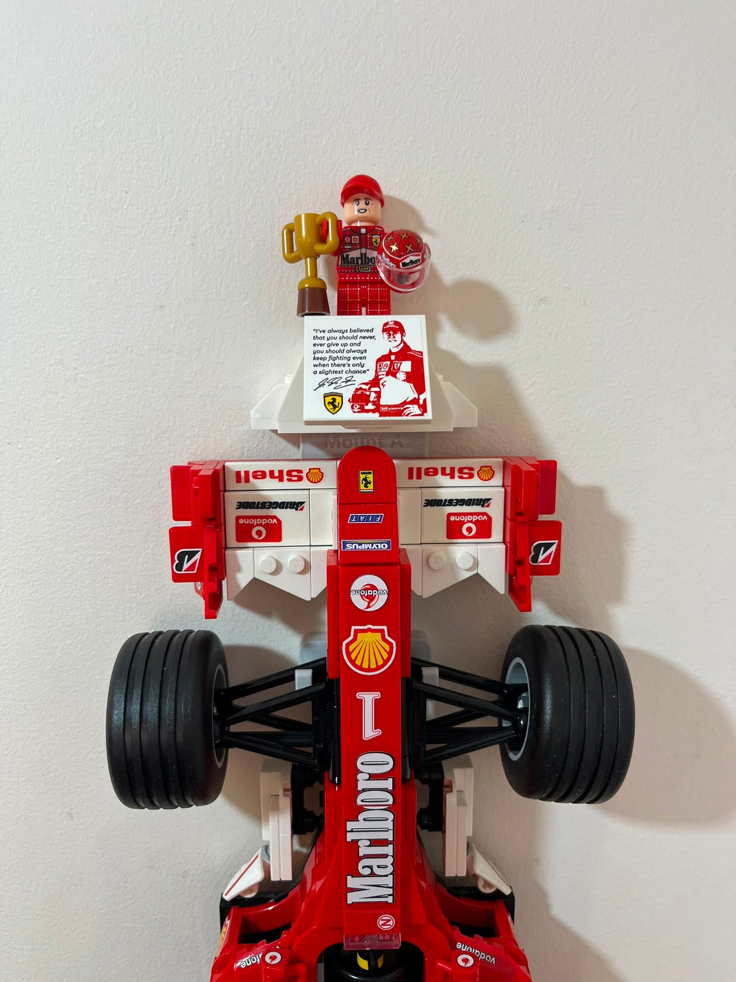 Wall Mount for Lego® Ferrari F2004 & Michael Schumacher - Set No. 11375