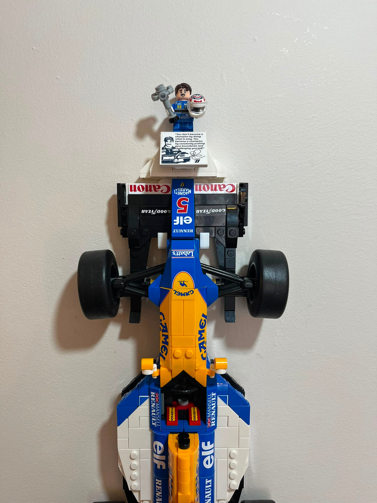 Wall Mount for Lego® Williams Racing FW14B & Nigel Mansell - Set No. 10353