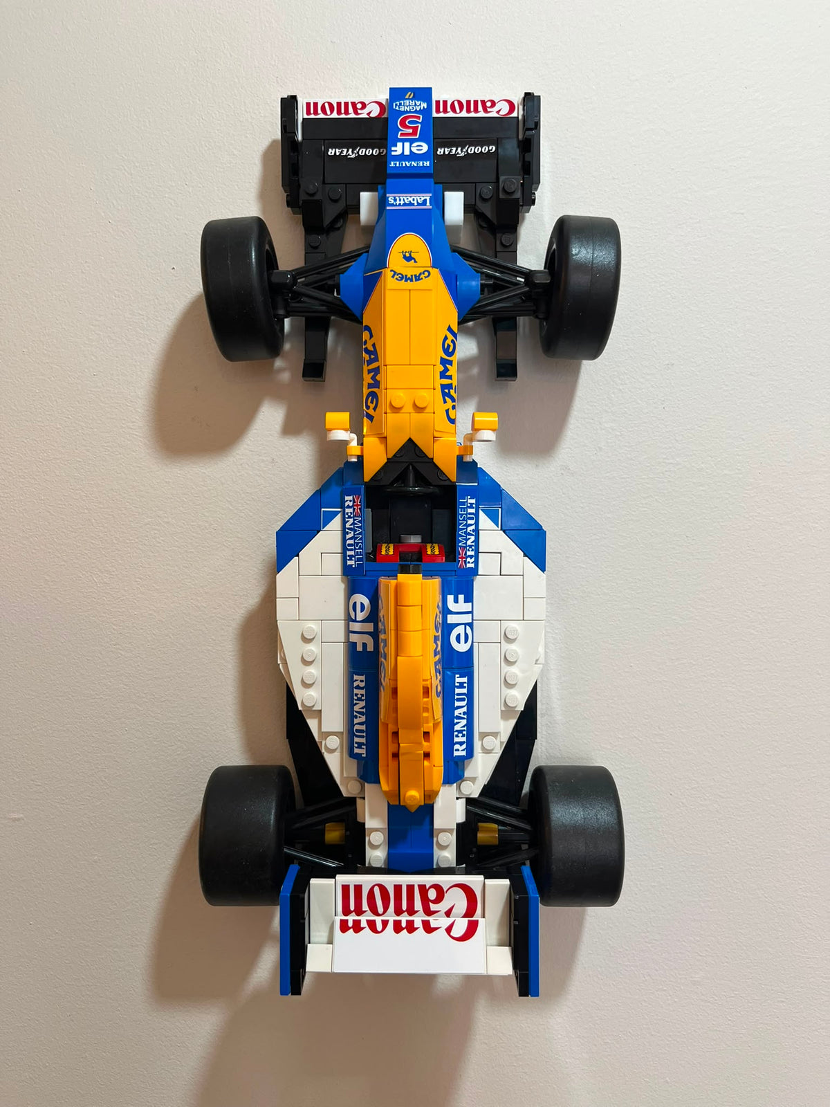 Wall Mount for Lego® Williams Racing FW14B & Nigel Mansell - Set No. 10353