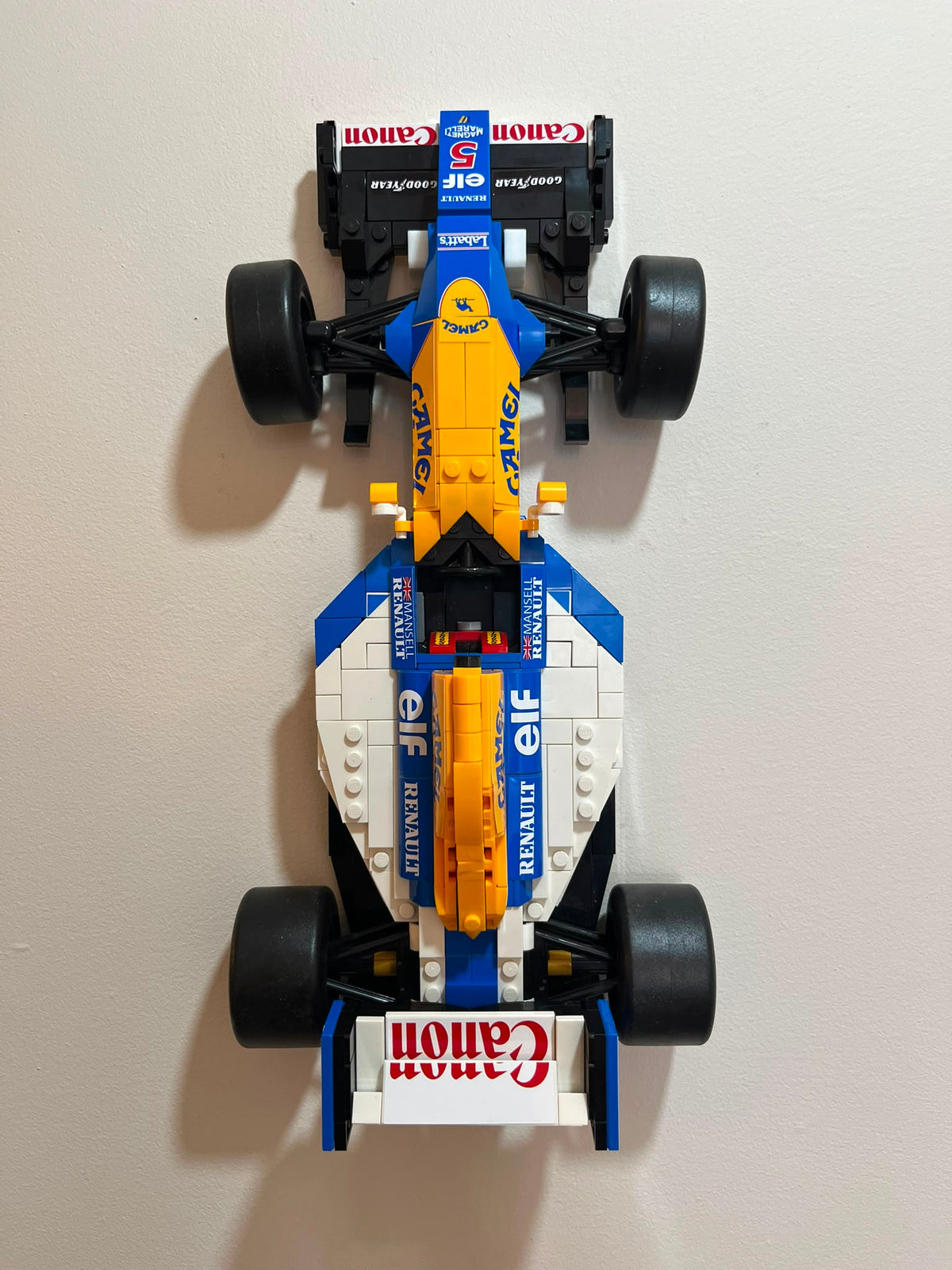 Wall Mount for Lego® Williams Racing FW14B & Nigel Mansell - Set No. 10353
